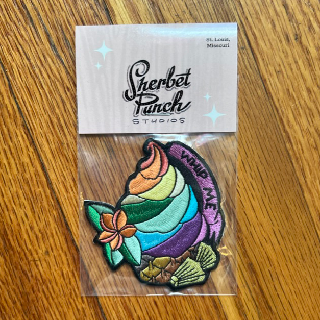 Rainbow Whip Me Embroidered Patch