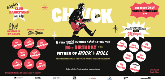 Chuck 100 logo, branding, poster