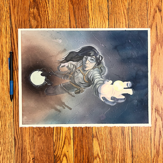 Moon Pearl original painting