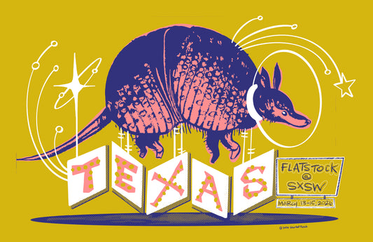 2026 SXSW armadillo print
