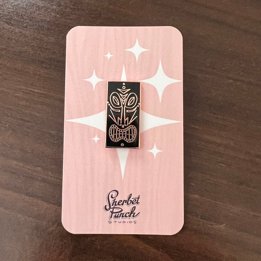 Tiki idol enamel pin