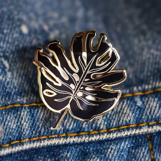 Big Monstera enamel pin