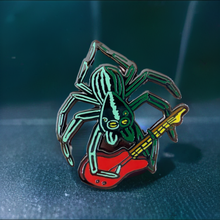 Load image into Gallery viewer, Rock N&#39; Roll Spider Enamel Pin
