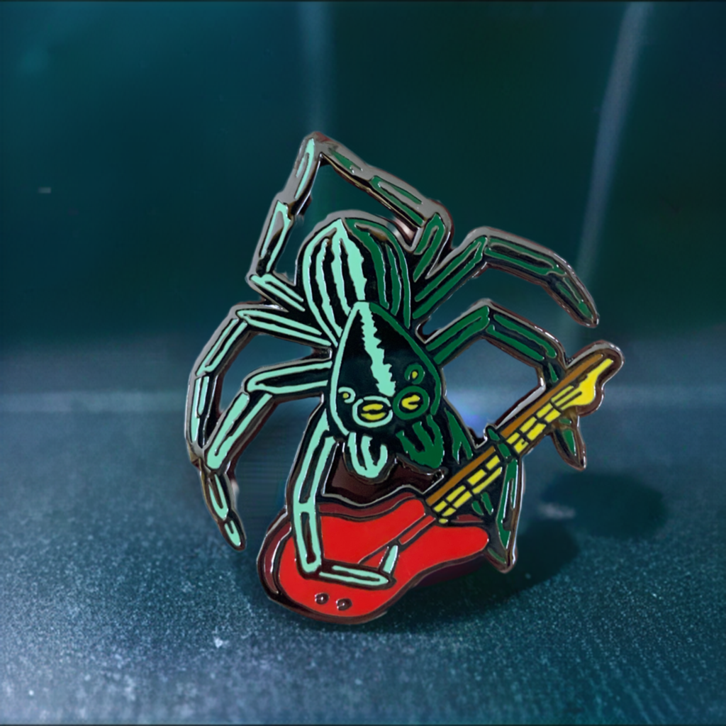 Rock N' Roll Spider Enamel Pin