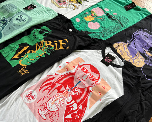Mystery Shirt, pin and sticker bundle
