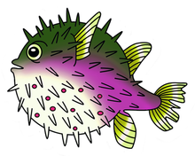 Load image into Gallery viewer, Puffer Fish Stickers
