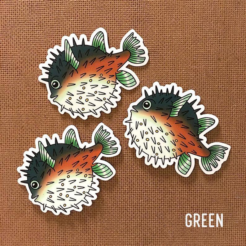 Puffer Fish Stickers