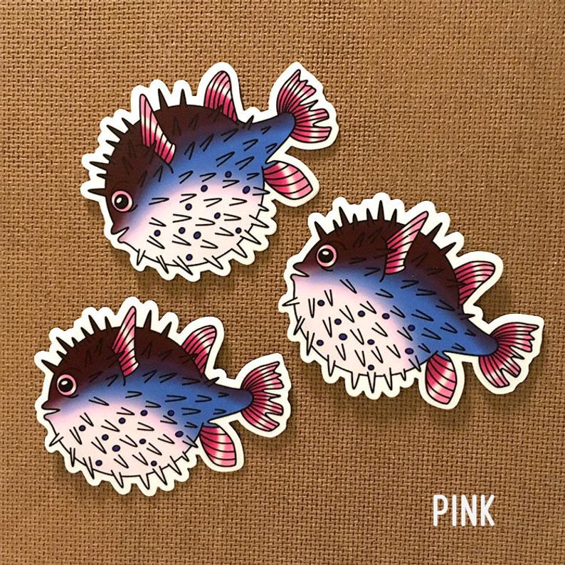 Puffer Fish Stickers