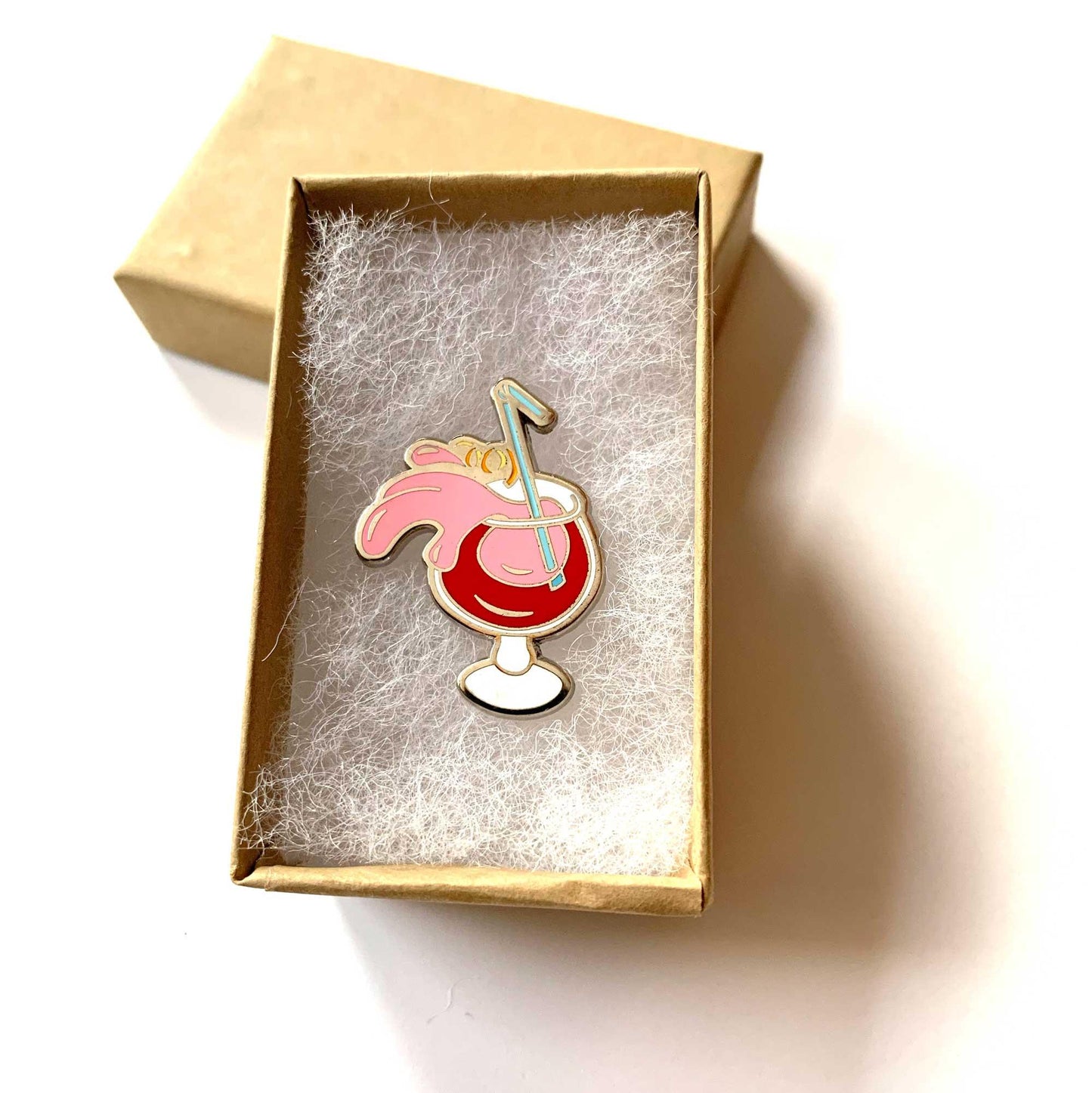 Pink Goblet enamel pin